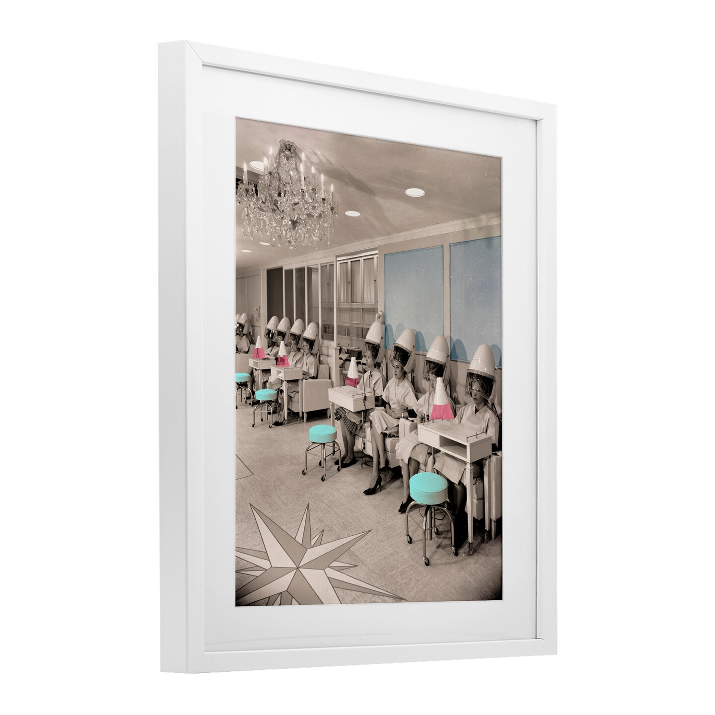 Stupell Industries Vintage Hair Salon Pampering Framed Print Under Glass, design by Sophie 6