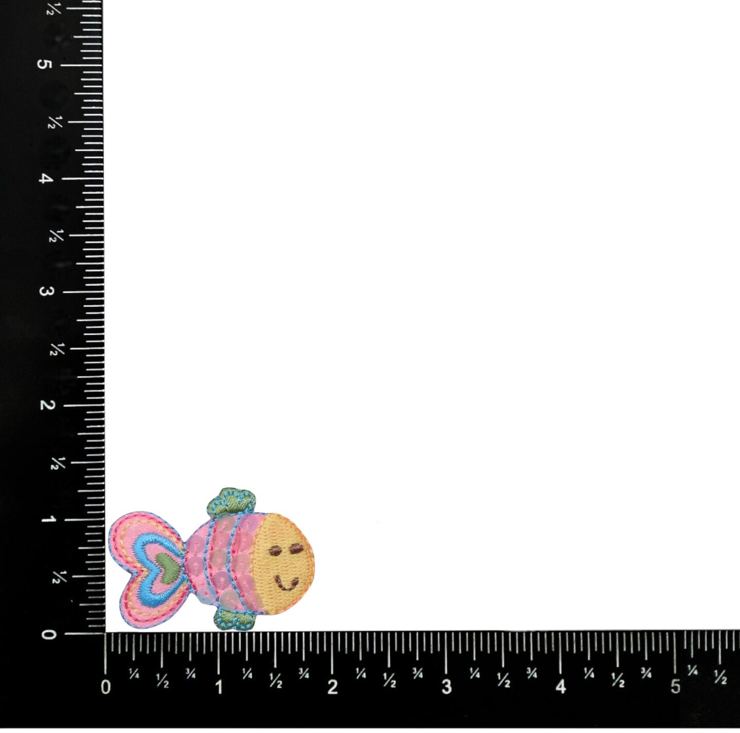 Sequin Rainbow Fish Embroidered Patch Embroidered, Iron on Patch