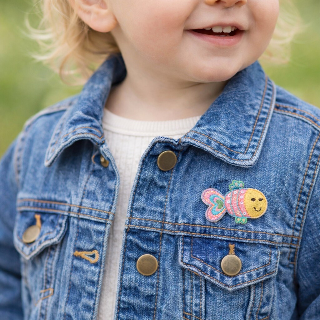 Sequin Rainbow Fish Embroidered Patch Embroidered, Iron on Patch