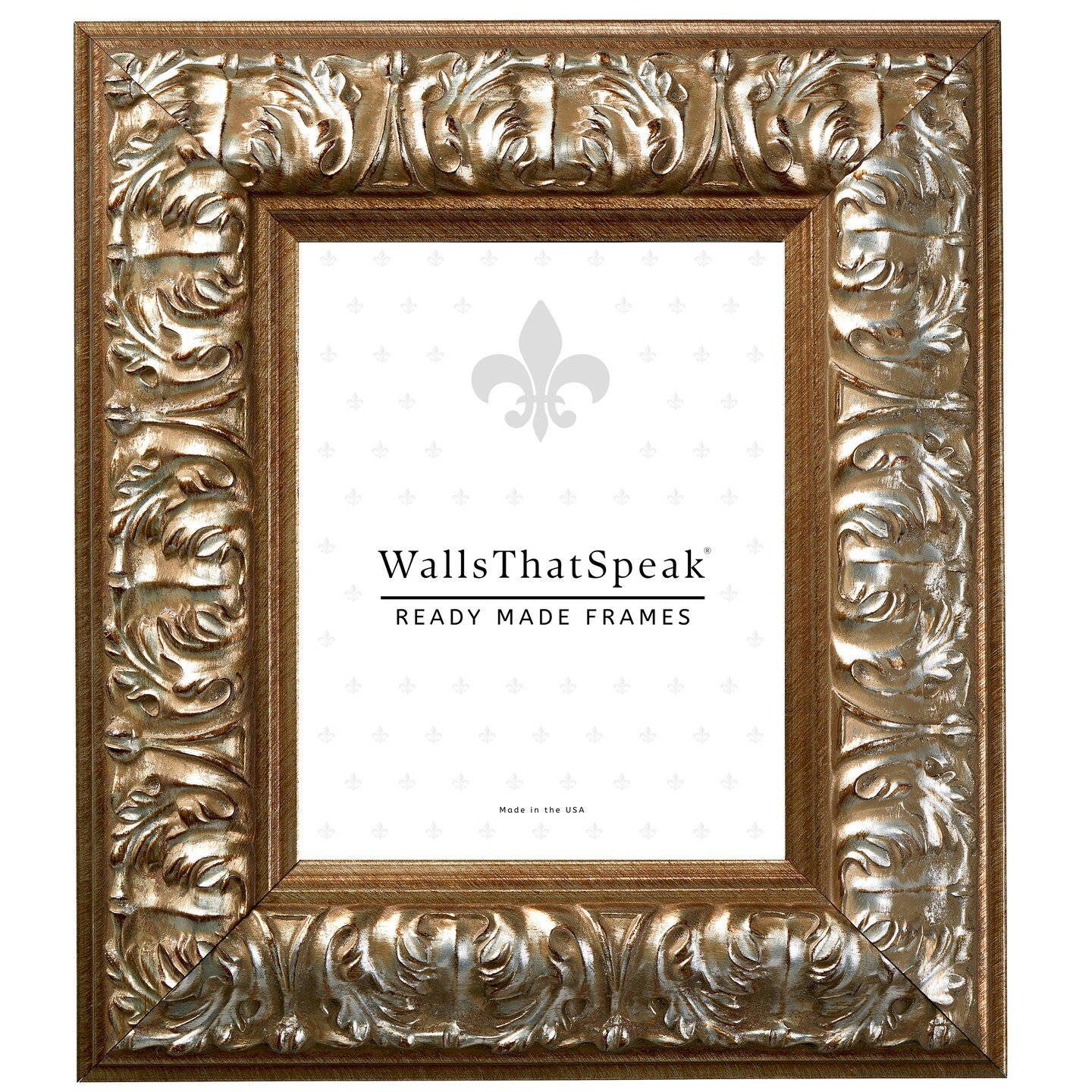 Barroco 3.125&#x22;, Antique Silver Picture Frame by wallsthatspeak