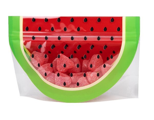 Watermelon Shaped Pouches 8&#x22; x 3&#x22; x 5 1/4&#x22; 100 pack SP3WZ
