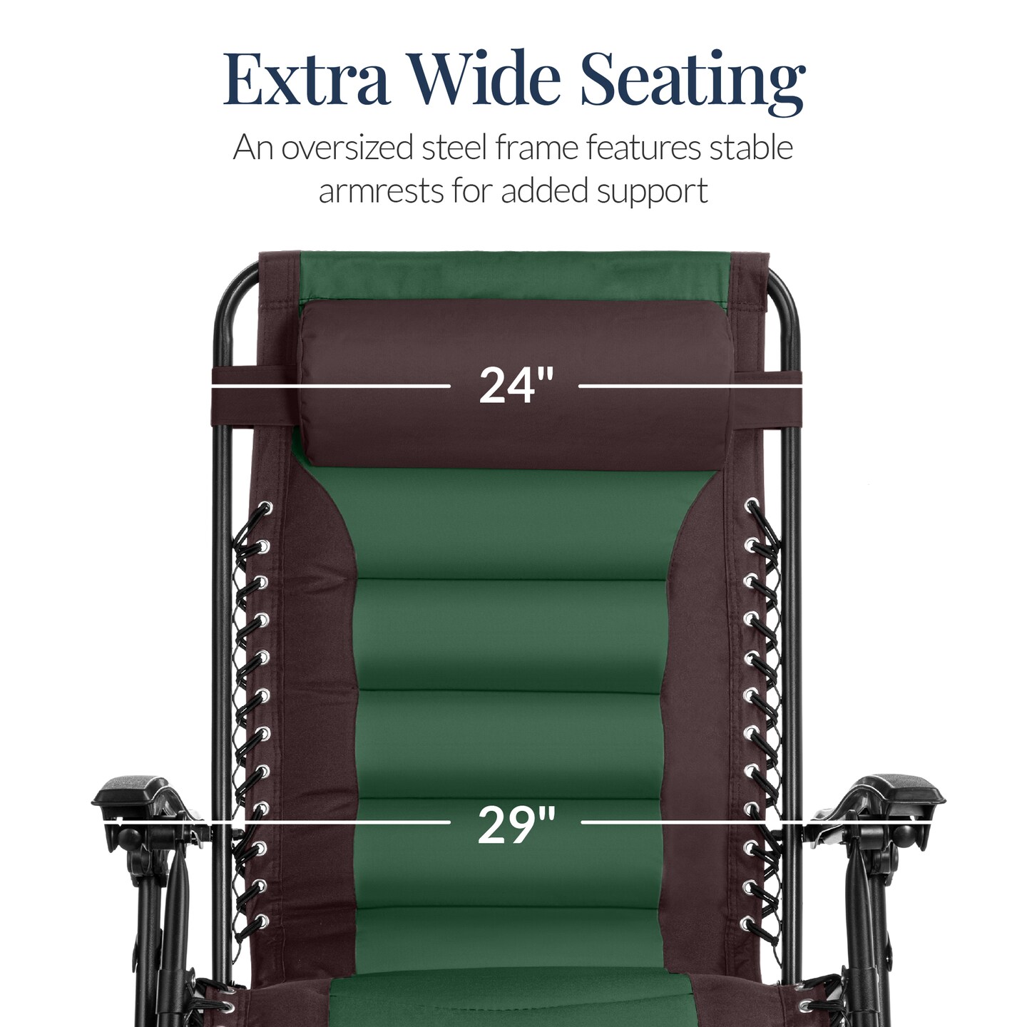 Best Choice Products Oversized Padded Zero Gravity Chair, Folding Outdoor Patio Recliner w/ Side Tray