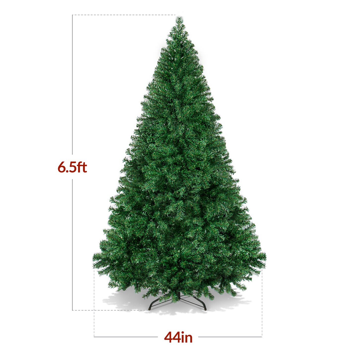 Best Choice Products Premium Hinged Artificial Christmas Pine Tree w/ Metal Base