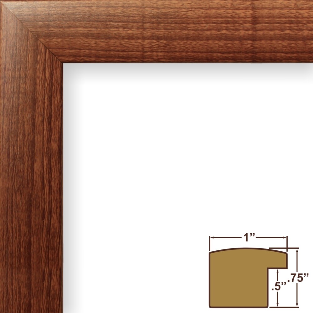 Contemporary 1&#x22;, Honey Brown Picture Frame by wallsthatspeak