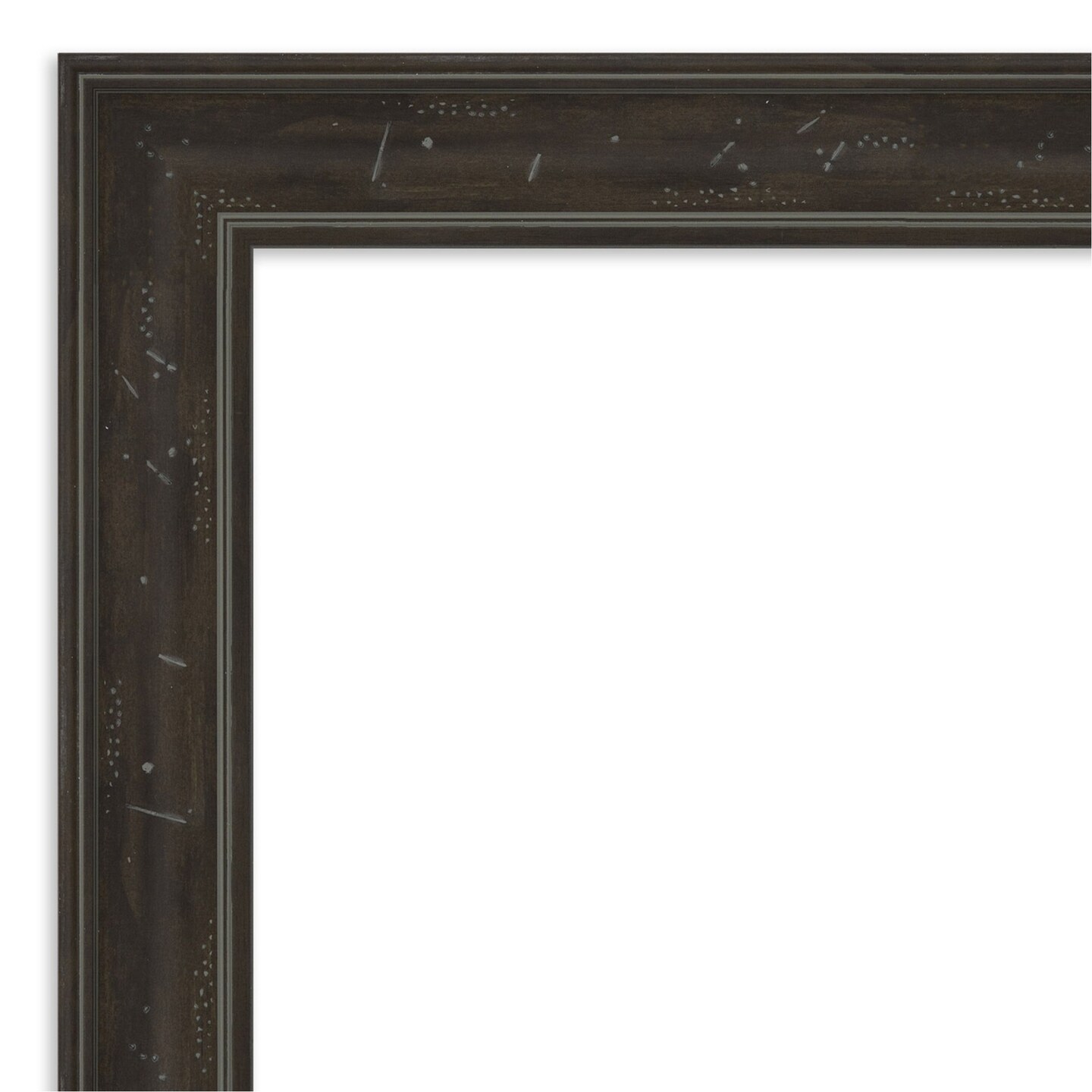 Amanti Art Mirror Makeover Bathroom Mirror Frame Border Kit - Fully Assembled Peel and Stick Frame - Mirror NOT Included - Shipwreck Narrow Trim