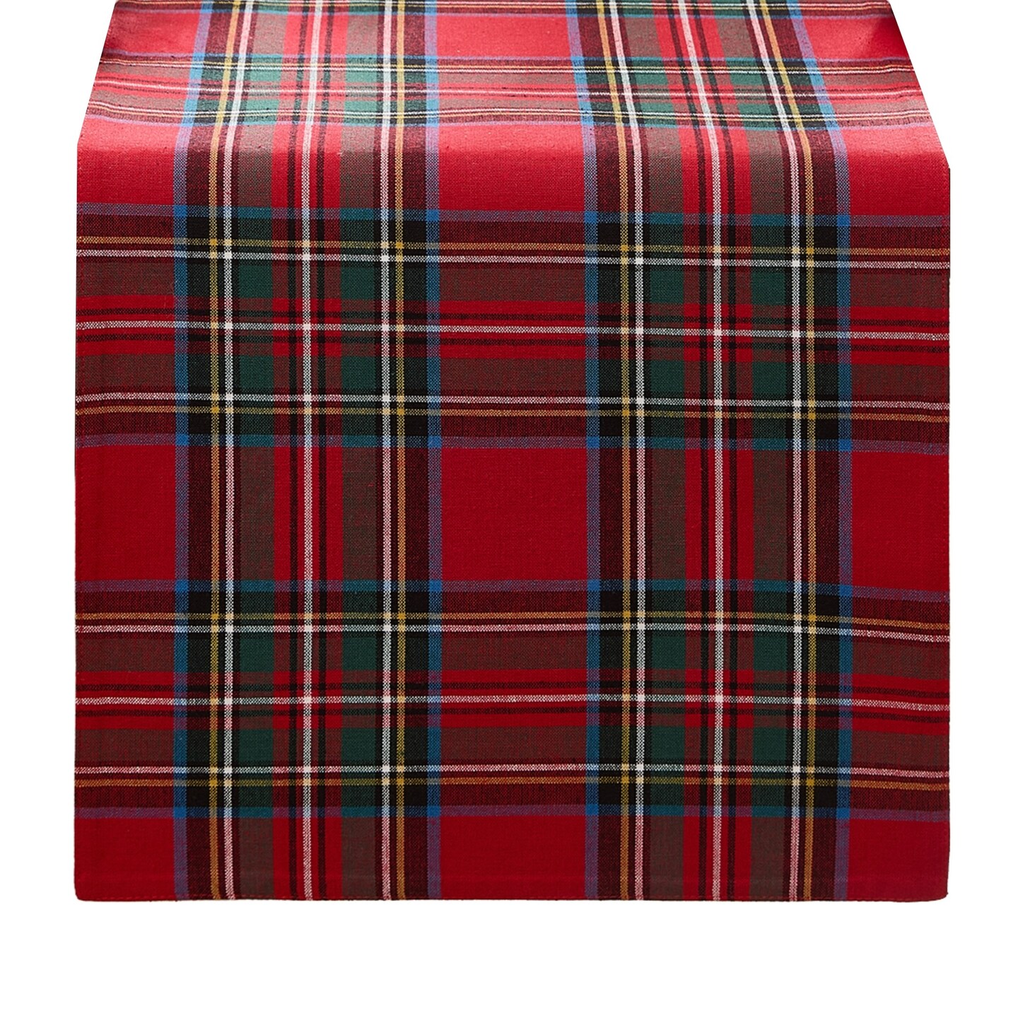 Threadmade Home Stowe Tartan Holiday Plaid Table Runner, Red - 13"W x 90"L