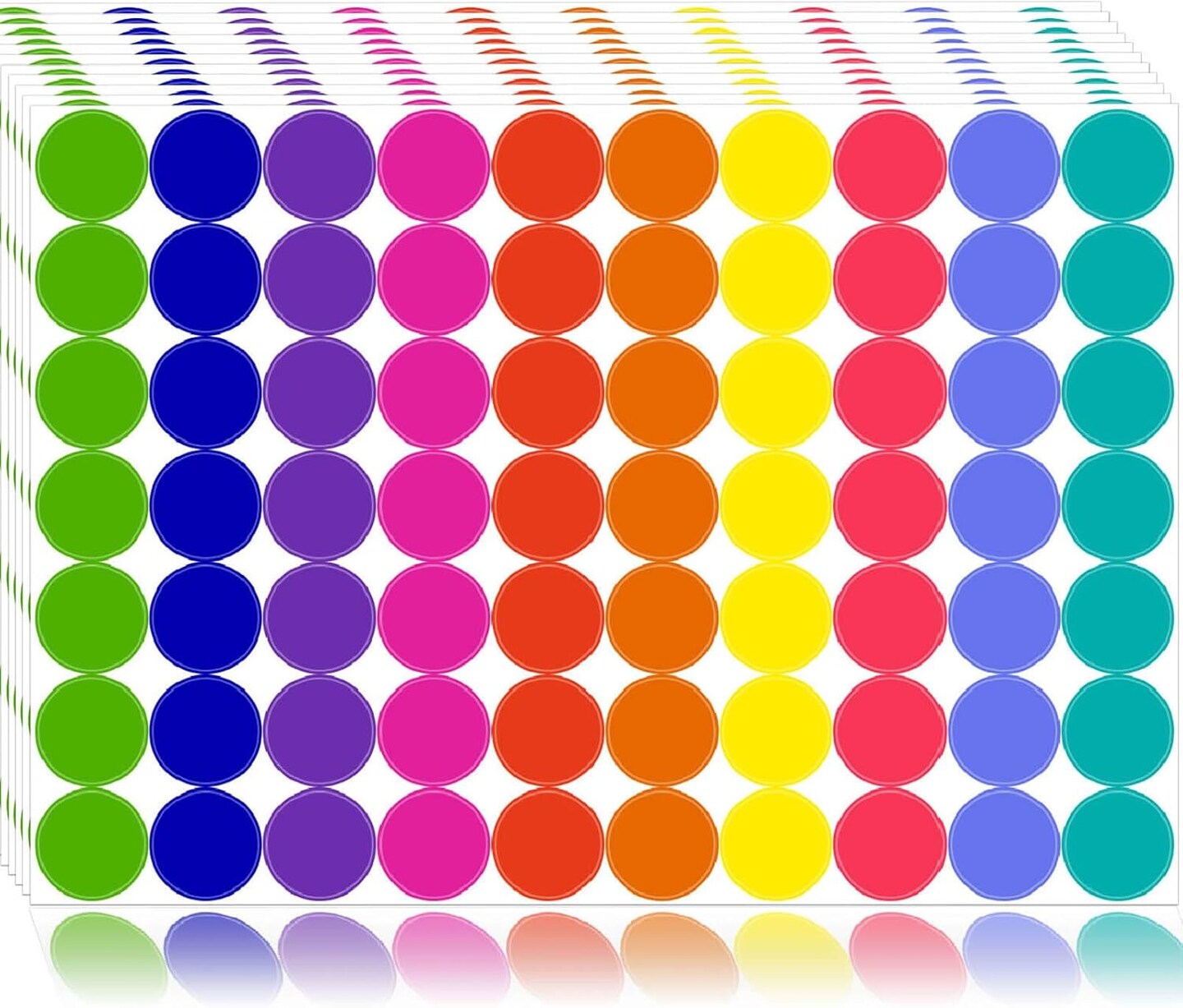 1400 PCS Colored Dot Stickers – Round Color Coding Labels, Circle Polka Dot Labels for Classroom, Office, Kids, Crafts, Pricing & Organization