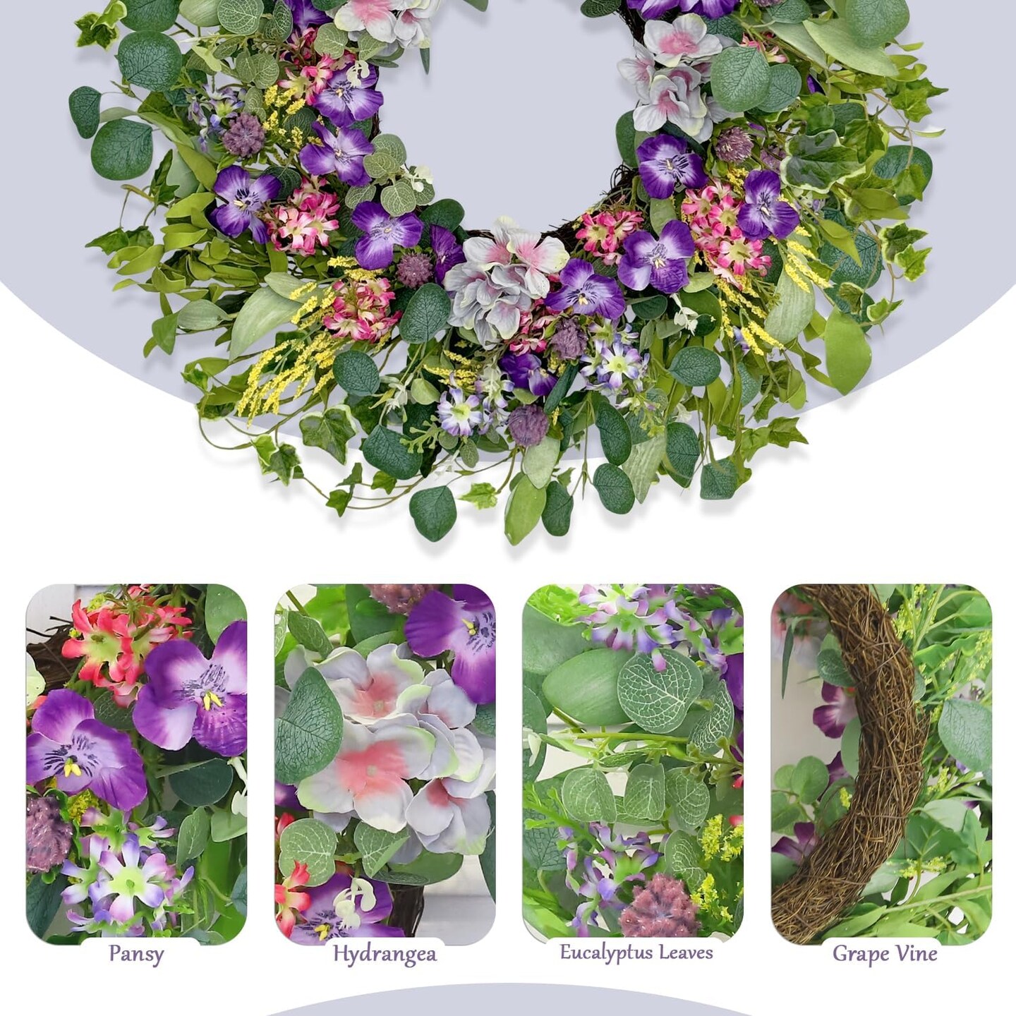 24 Inch Spring Wreaths for Front Door