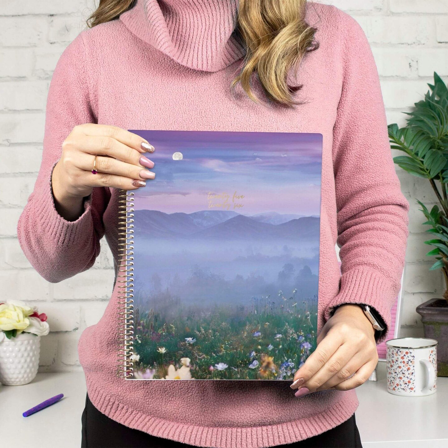 bloom daily planners 2025-26 Academic Planner, Soft Cover, 8.5&#x22; x 11&#x22;, Mystical Mountains