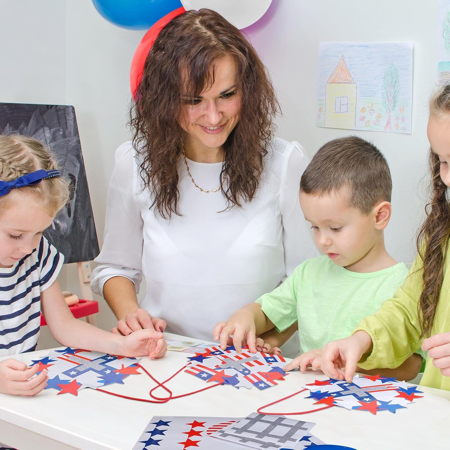 30 Sets Memorial Day Wreath Crafts for Kids
