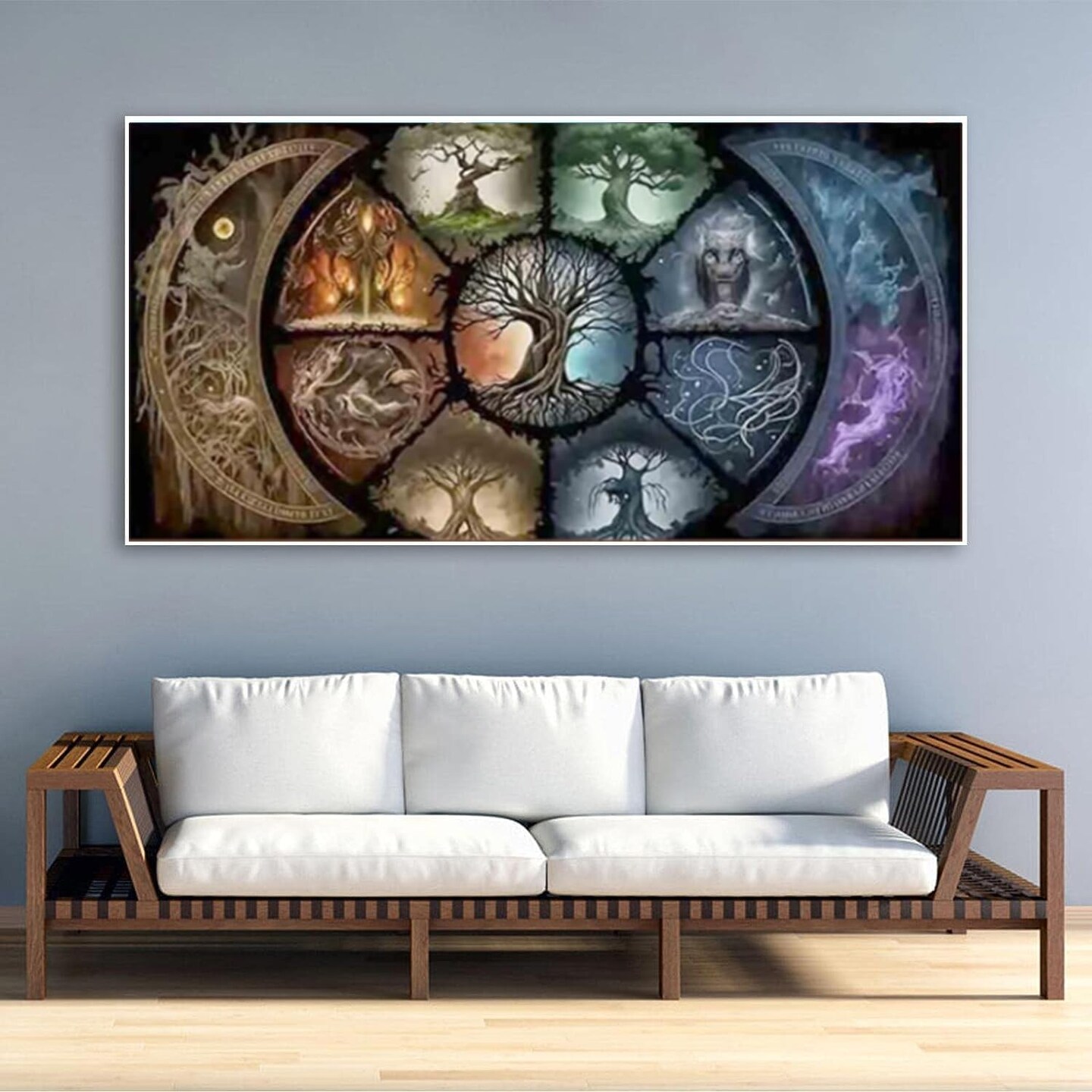 Landscape Diamond Painting Kits for Adults,Abstract Full Drill Diamond Art Kits for Beginners, Starry Sky Round 5D DIY Diamond, Diamonds Pictures Gem Art and Crafts Home Decor 16 x 28 Inch