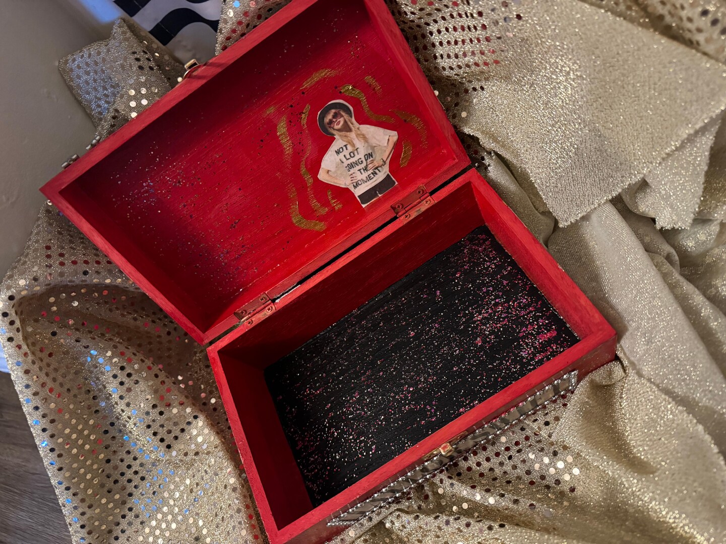 Taylor Swift Painted Wooden keepsake trinket stash box