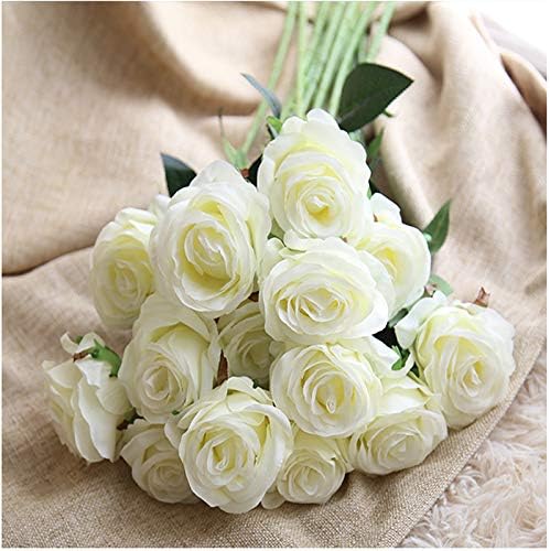 Artificial Silk Flowers Realistic Roses Tabletop