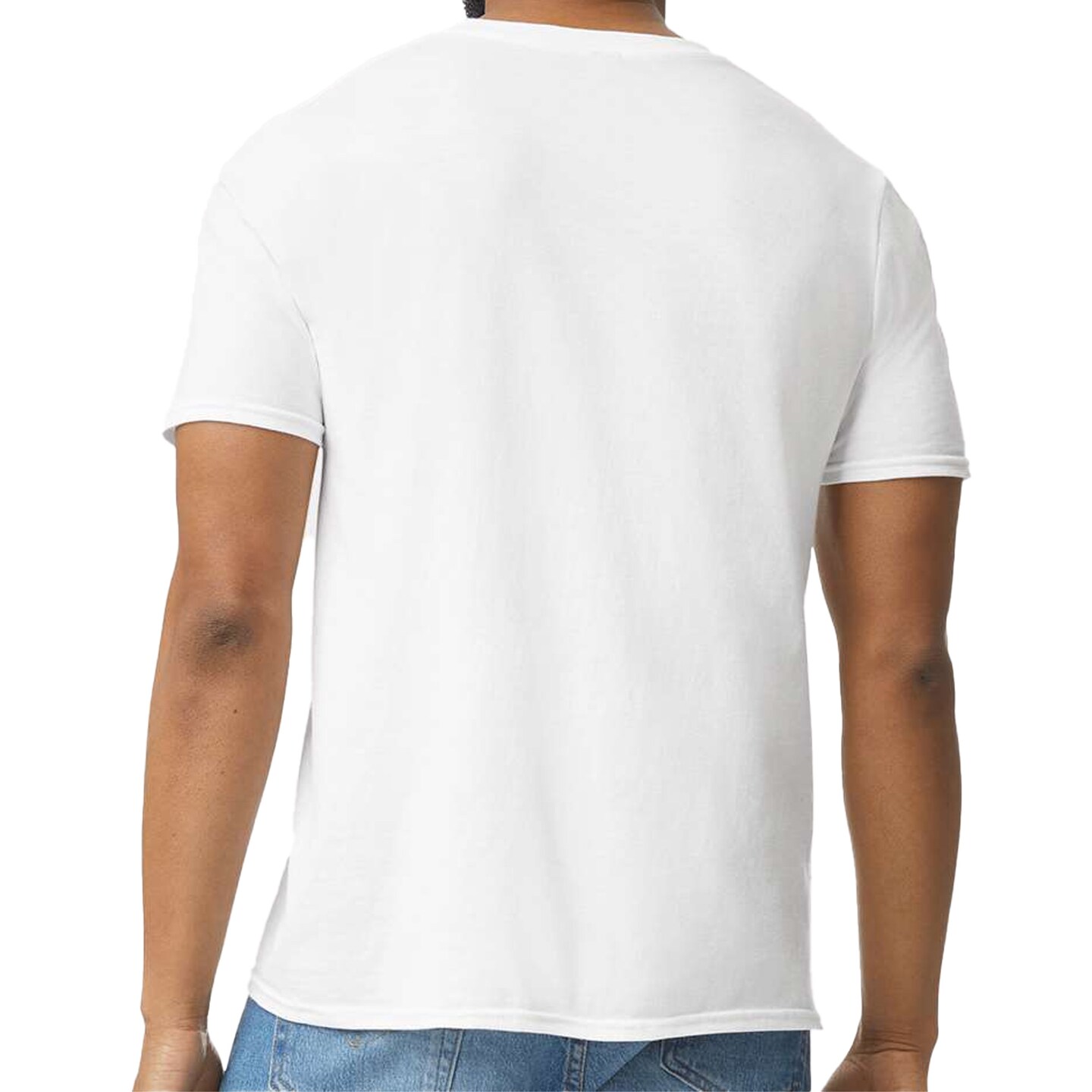 Gildan Unisex White Crewneck Softstyle T-Shirt Blanks for Crafting, Printing & Creative Projects