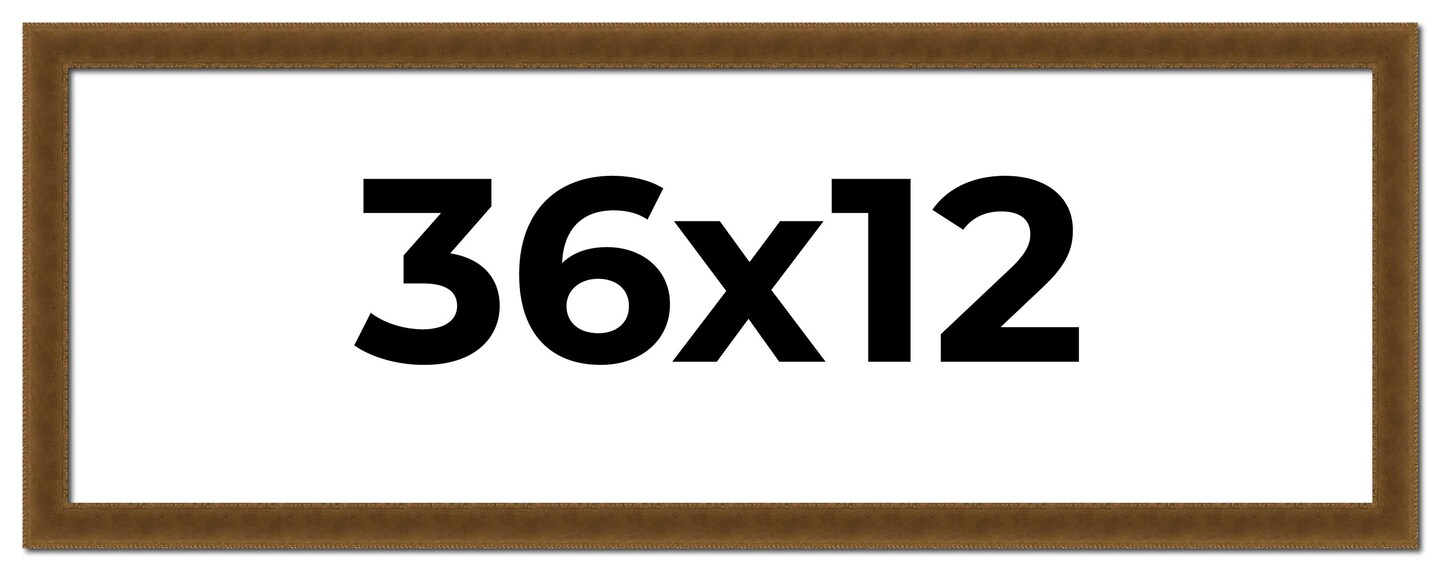 Panoramic Flat Gold Picture Frame - UV Acrylic, Foam Board Backing, Hanging Hardware