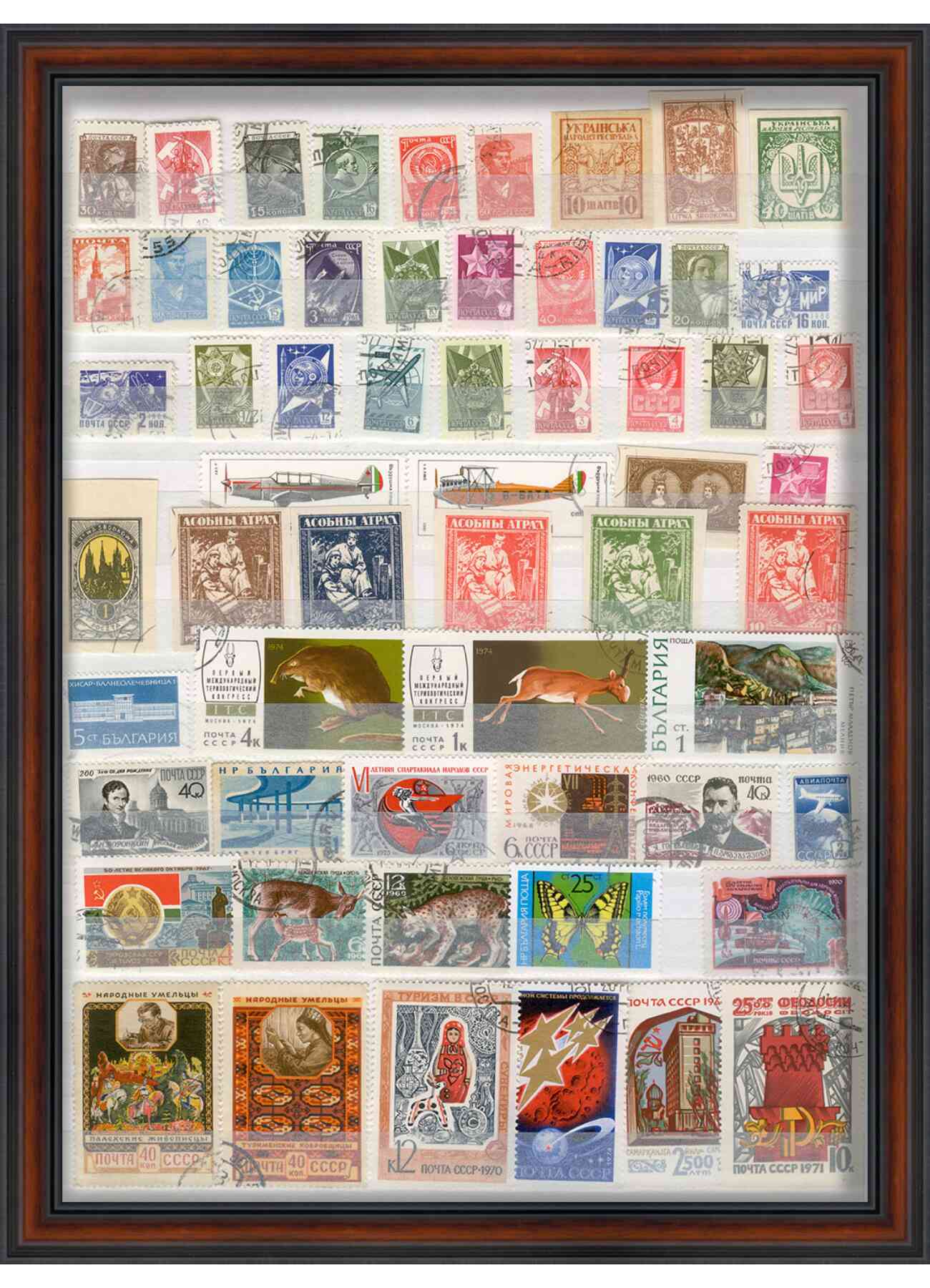 Square Shadow Box 1.75" Deep Brown Frame - UV Acrylic, Backing, Hanging Hardware