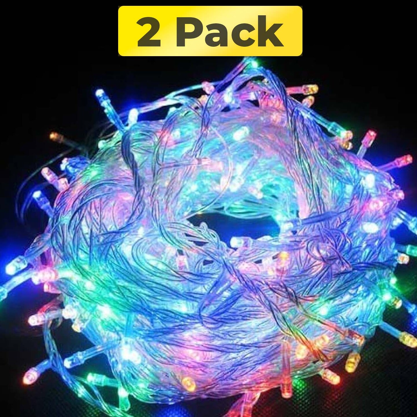 Dramatic 100 LED Clear Cable String Lights – Plug-in, 8 Modes, 32ft, Indoor & Outdoor