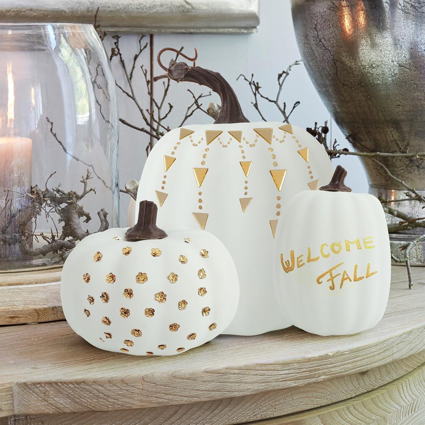 Plastic Artificial Fake Pumpkins Used for Home Party Outdoor Decor and Halloween Thanksgiving Decorations