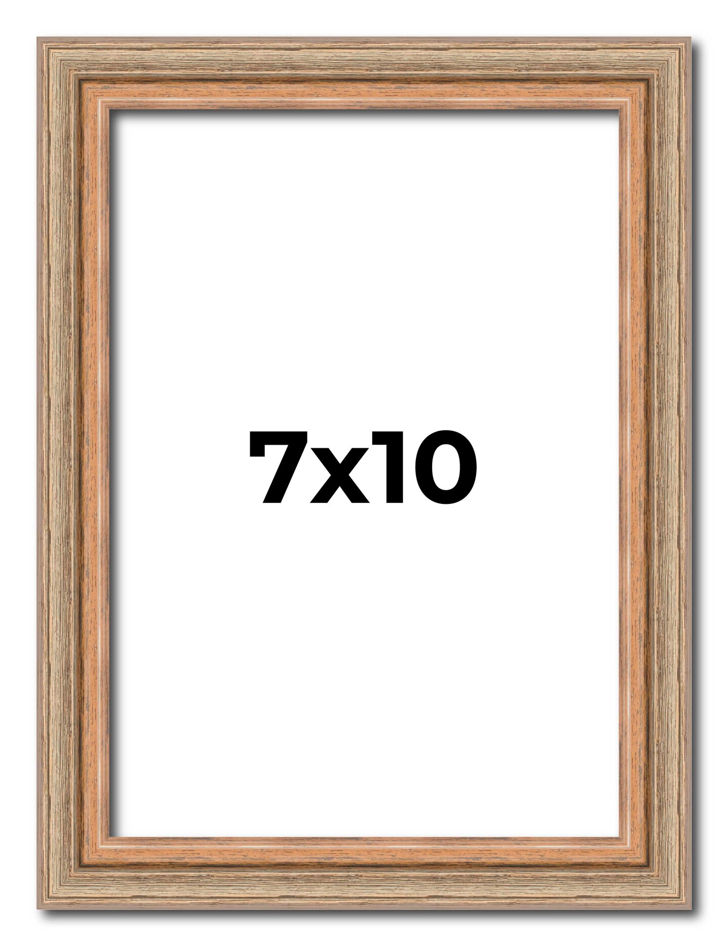 Photo Size Deco Brown Picture Frame - UV Acrylic, Foam Board Backing, Hanging Hardware