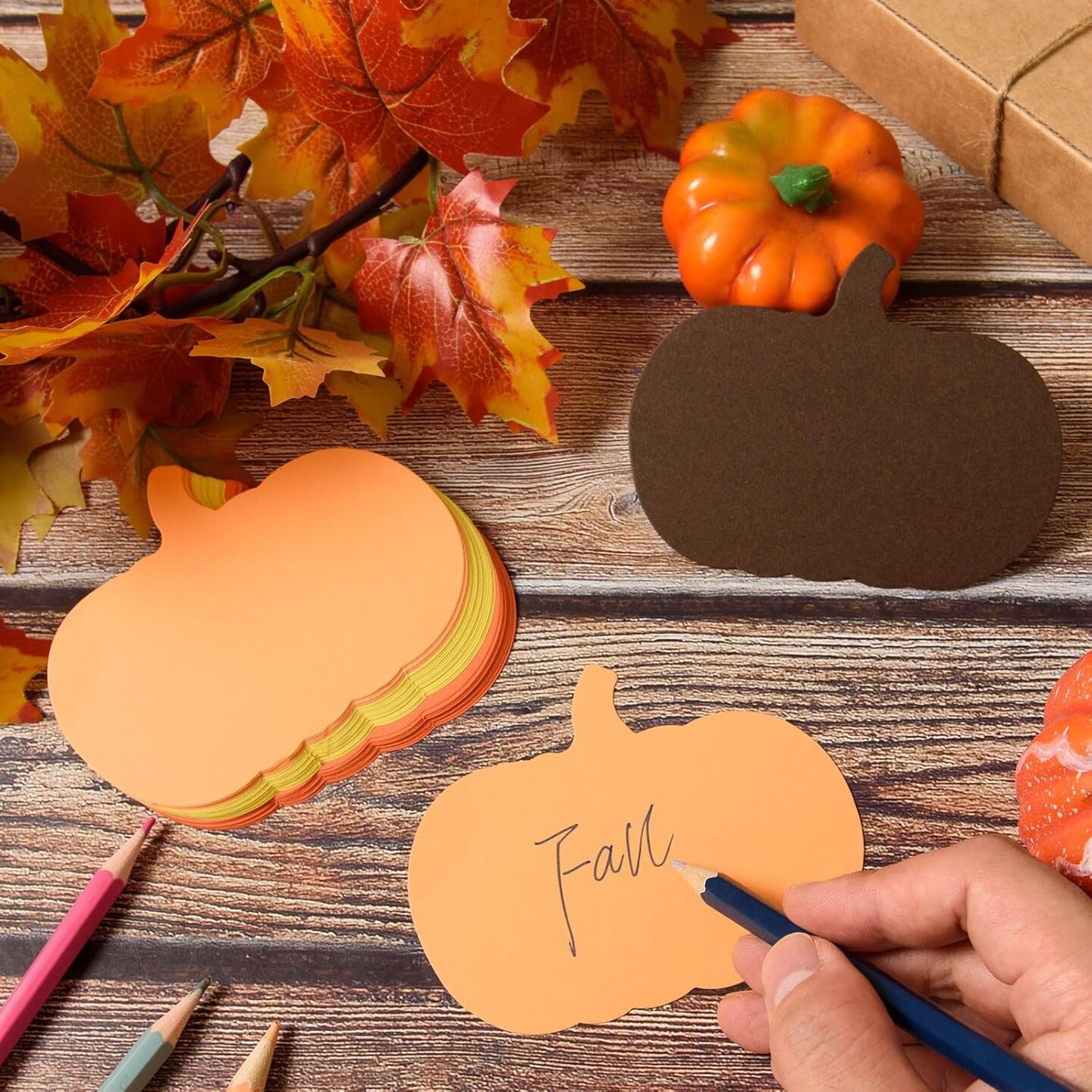 Pumpkin Paper Cut Outs Assorted Colors Pumpkin Die Cuts with Glue Points for Kids School Classroom Bulletin Board Decor Autumn Thanksgiving Crafts Party Supplies