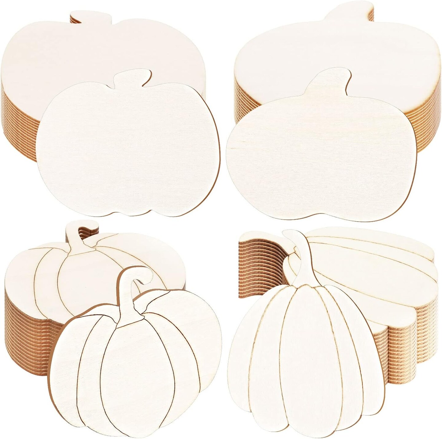 32 Pcs Thanksgiving Wooden Pumpkin for Crafts