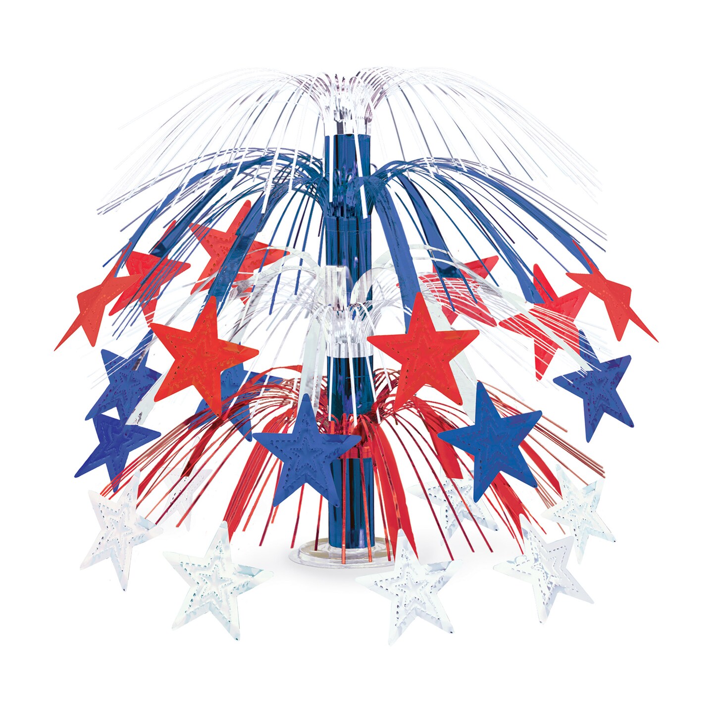 Beistle 18in. Red, White and Blue Star Cascade Centerpiece - 6 Pack