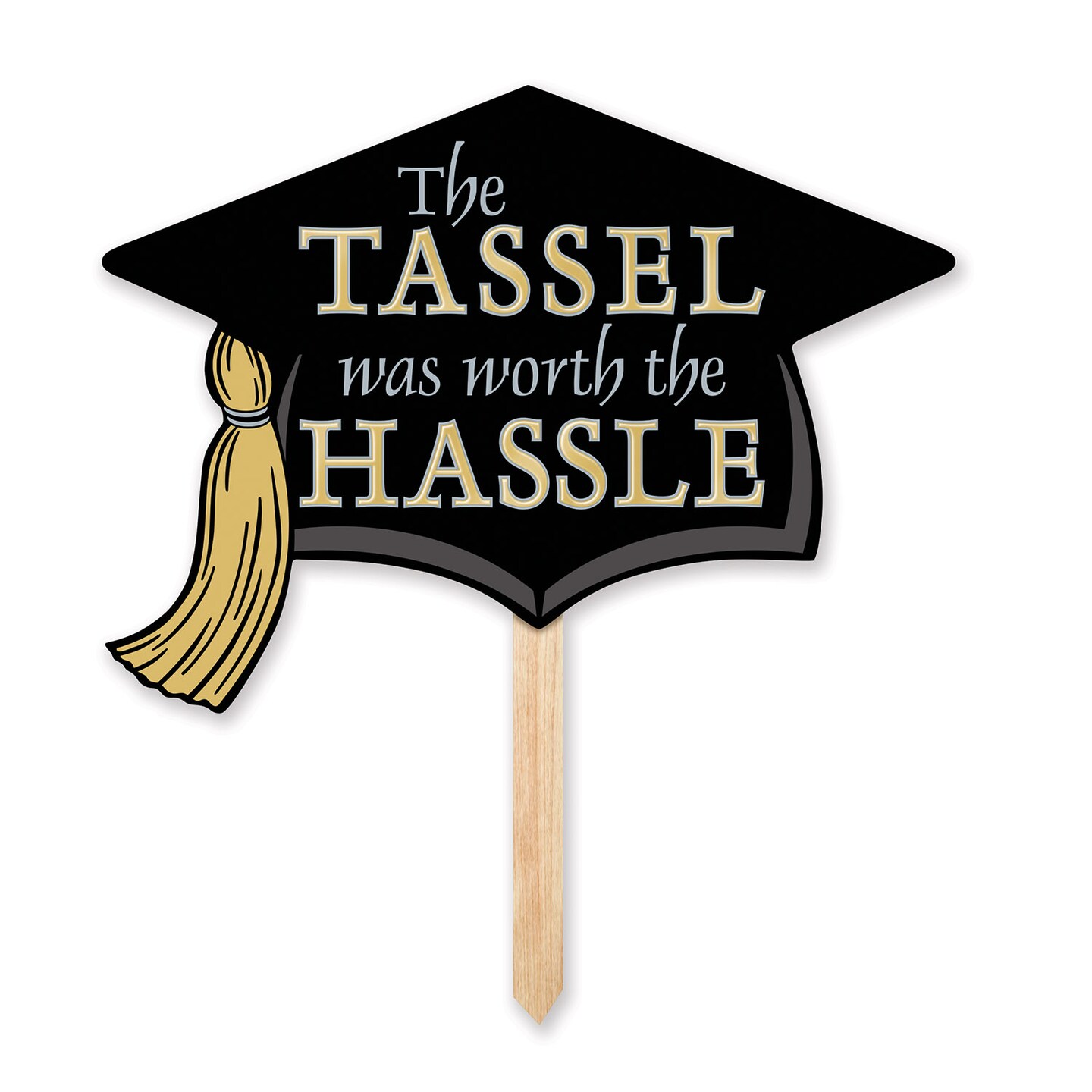 Beistle 13in. x 17&#xBD;in. Grad Cap Yard Sign - 6 Pack 