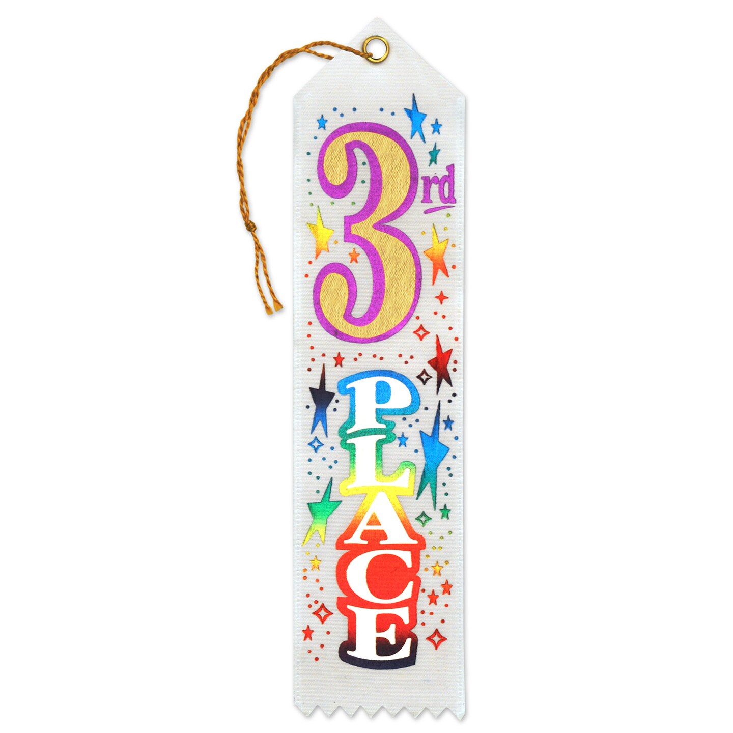 Beistle 2in.x8in. 3rd Place Award Ribbon - 6 Pack