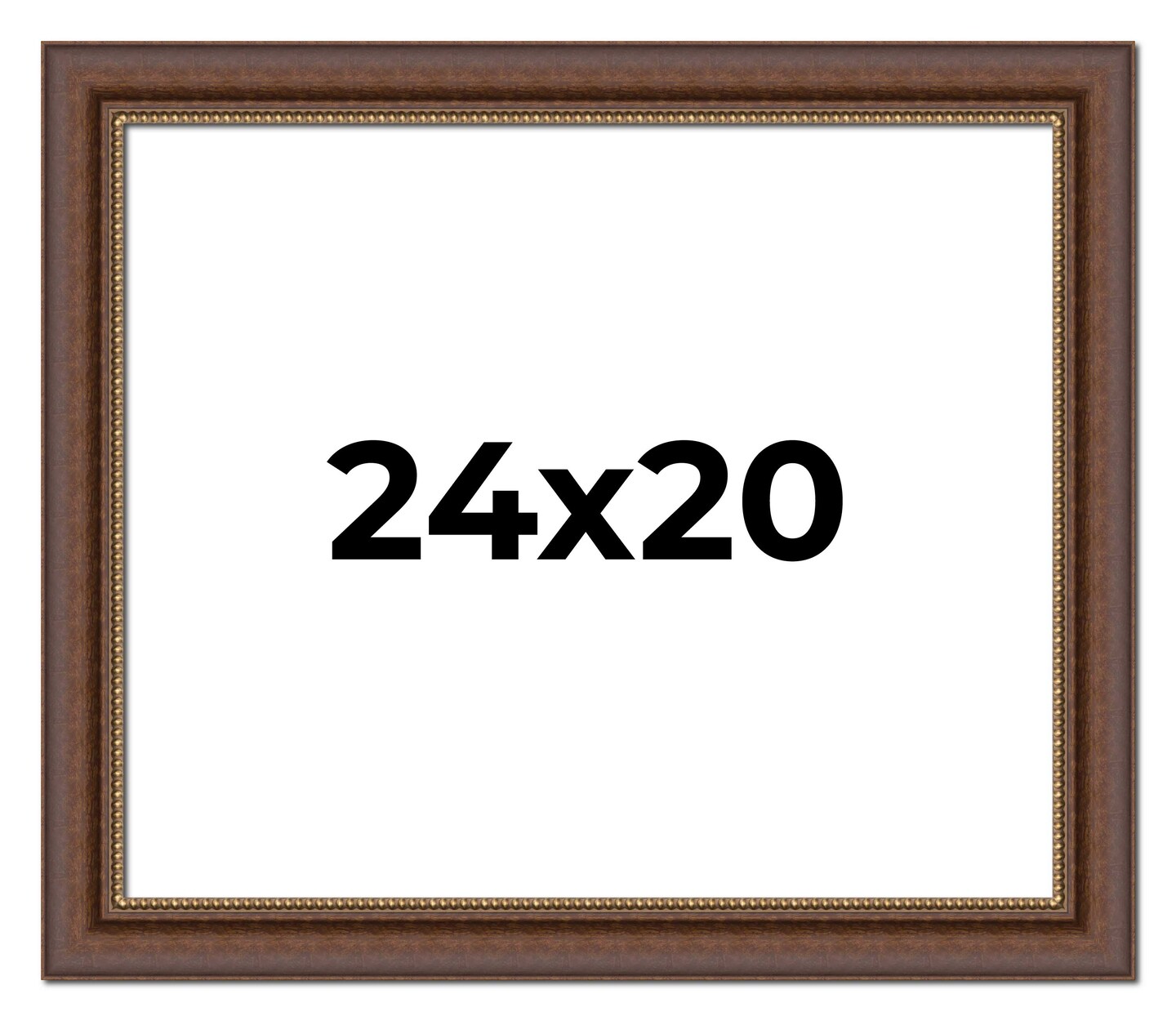 Traditional Brown Picture Frame - UV Acrylic, Backing Board, Hanging Hardware Included