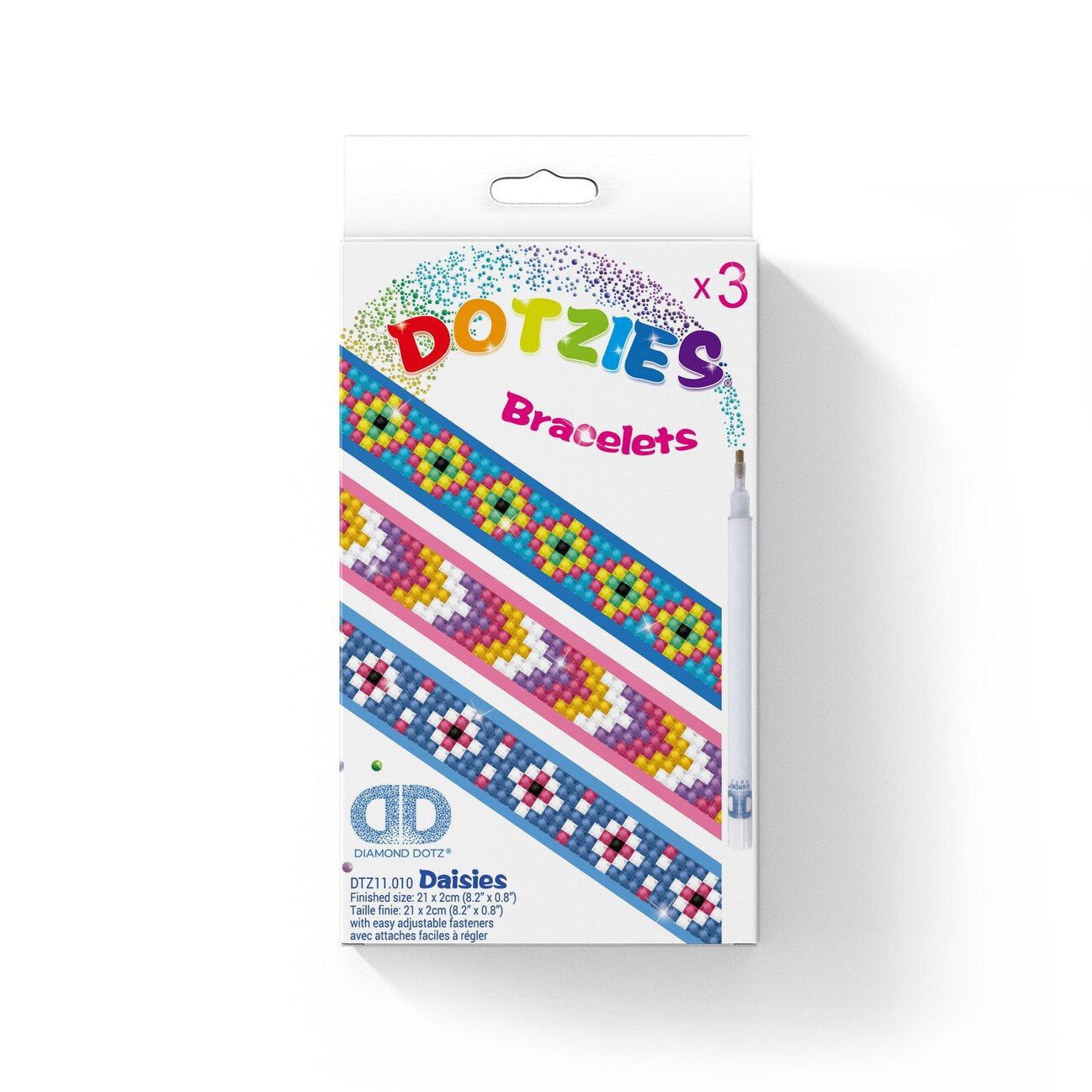 Diamond Dotz Kits Dotzies - Daisies, Diamond Art Bracelet Making Kit Adults, Diy Bracelet Kit, Diamond Painting Bracelet Kit for Adults, Bracelet Making Kit, Bracelets Making Kit