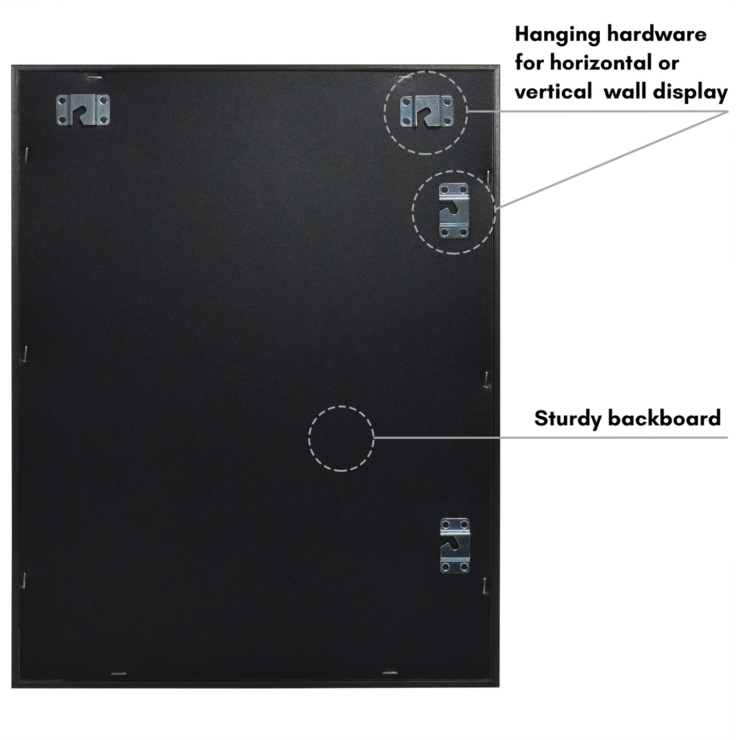 Americanflat 14x18 Pin Display Case with Polished Plexiglass - Black