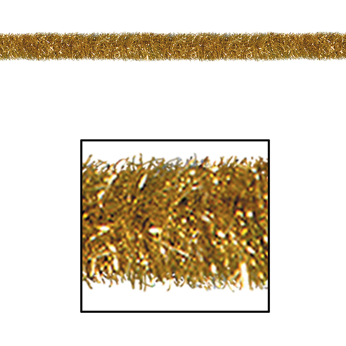 Beistle 4in x 100Feet Gleam N Tinsel Garland - 1 Pack