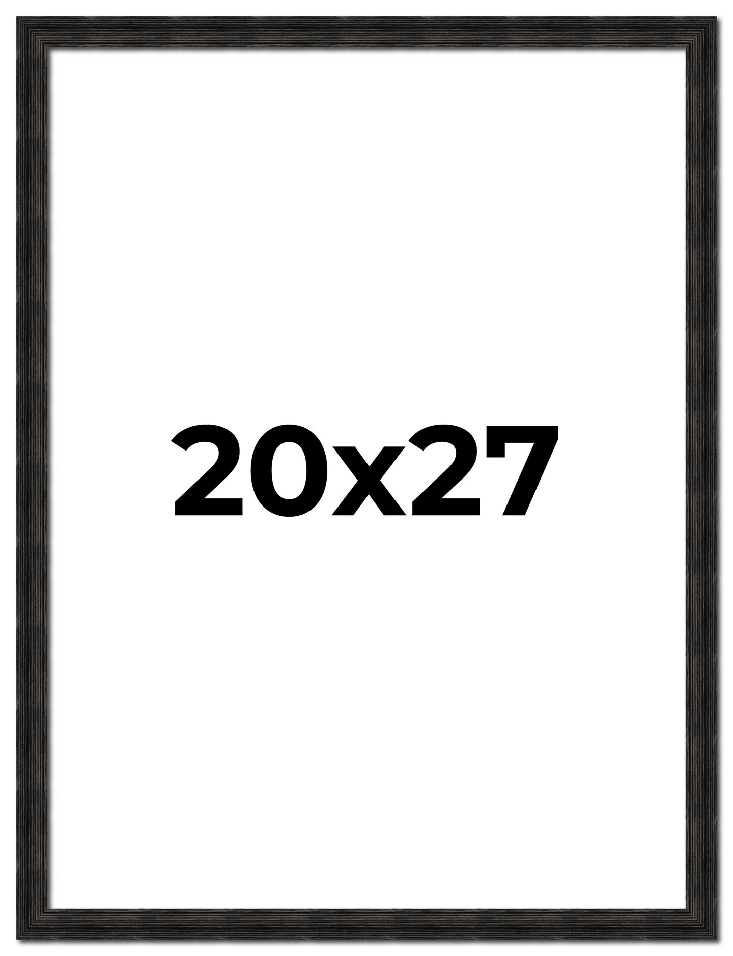 20x27 Thin Barnwood Picture Frame with UV-Resistant Acrylic & Acid Free Backing, Available in 2 Paint Finishes - Grey and Black