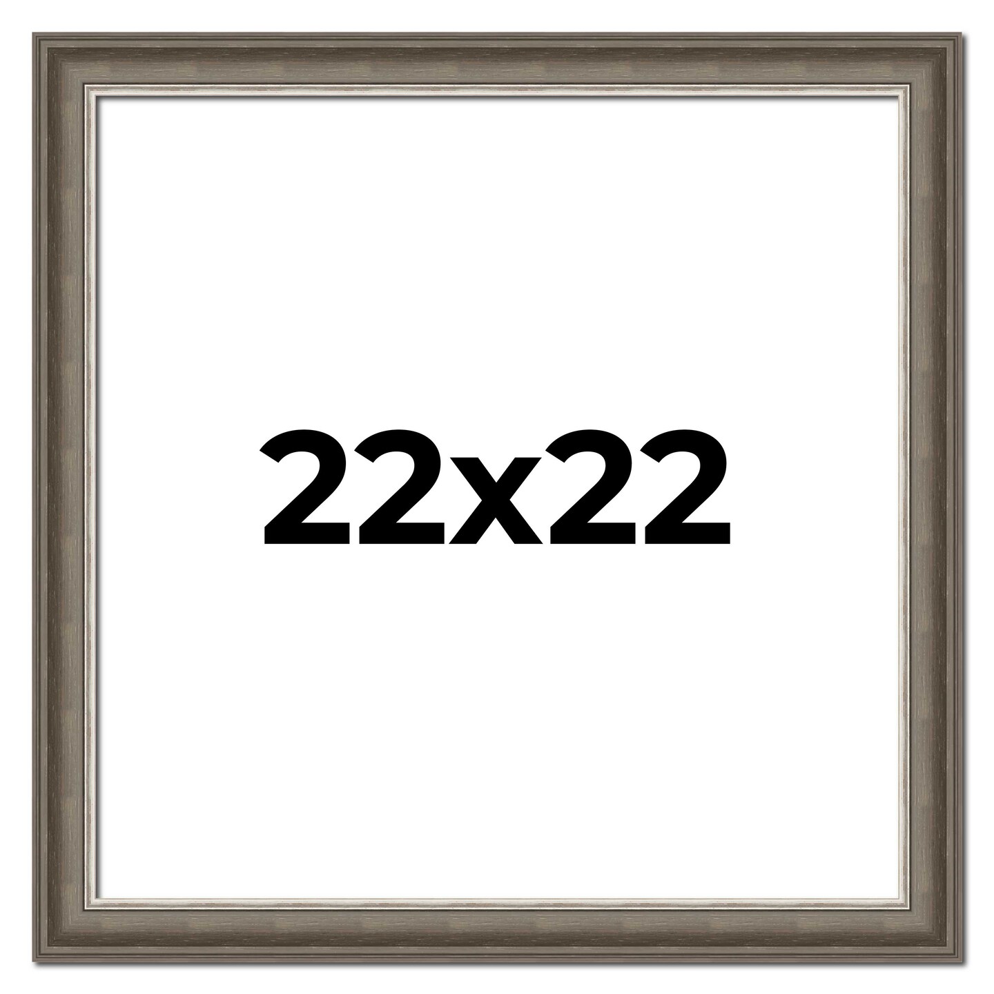 Square Weathered Black Picture Frame - UV Acrylic, Foam Board Backing, Hanging Hardware