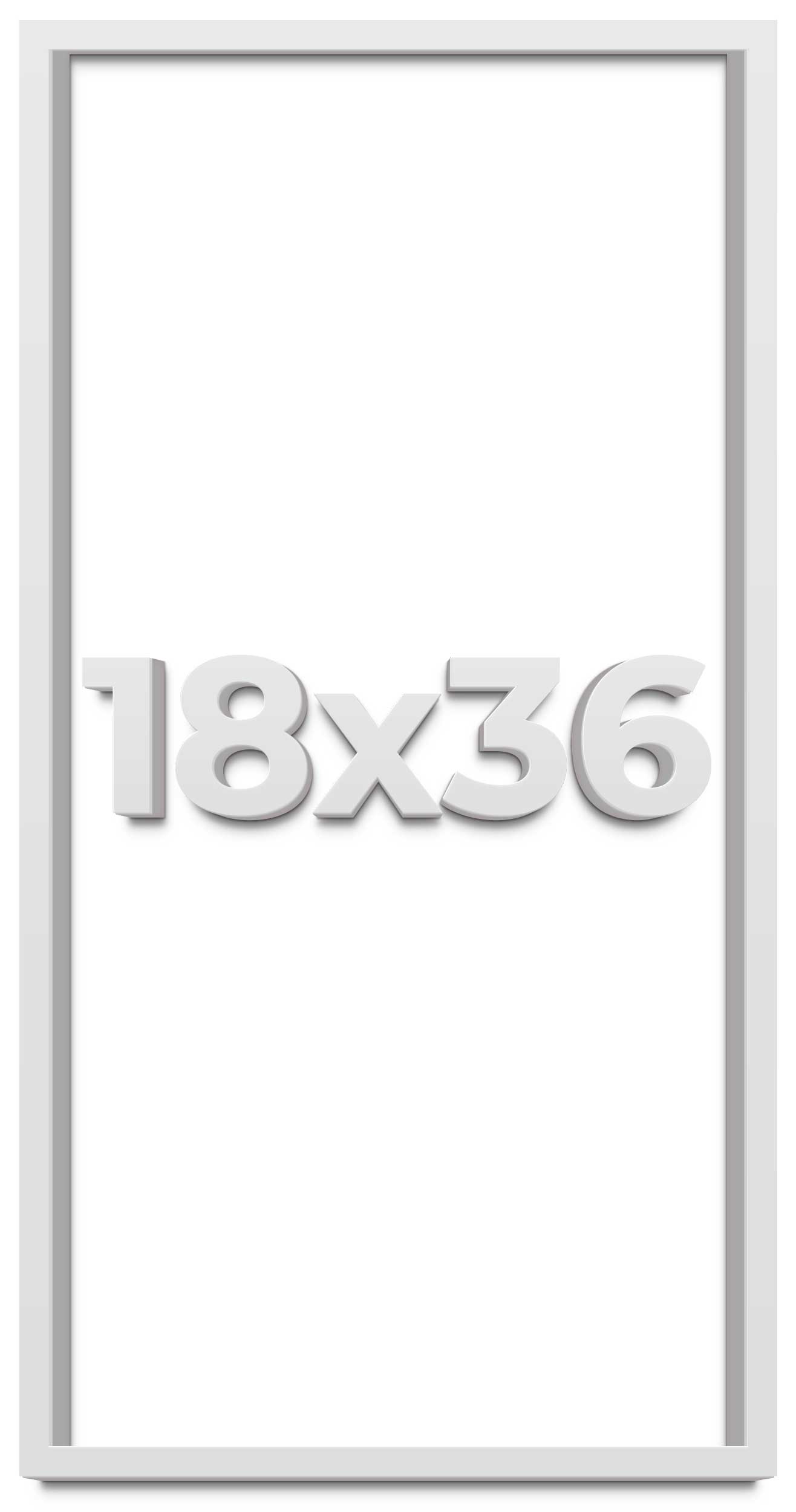 Panoramic Shadow Box 1&#x22; Depth White Picture Frame - UV Acrylic, Backing, Hanging Hardware