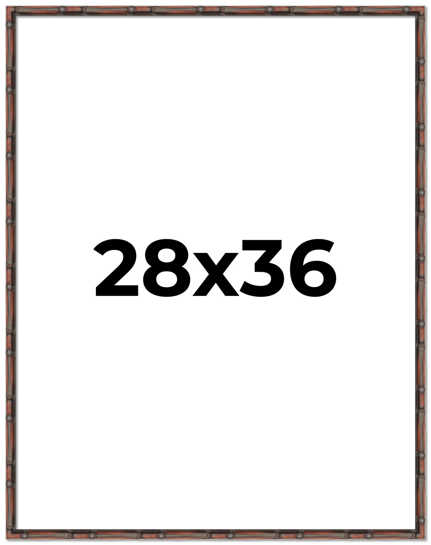 28x36 Bamboo Picture Frame with UV-Resistant Acrylic &#x26; Acid Free Backing, Available in  4 Finishes - Brown, Black, Gold, and Natural