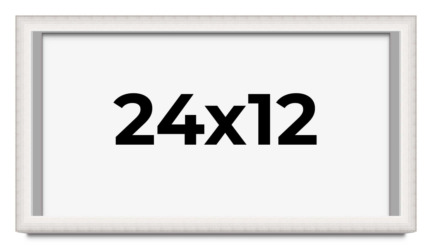 Panoramic Shadow Box 1.5" Depth Silver Picture Frame - UV Acrylic, Backing, Hanging Hardware