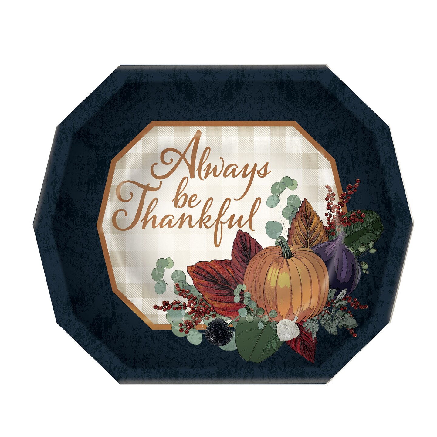 Beistle 9in. x 11in. Fall Thanksgiving Dinner Plates - 12 Pack