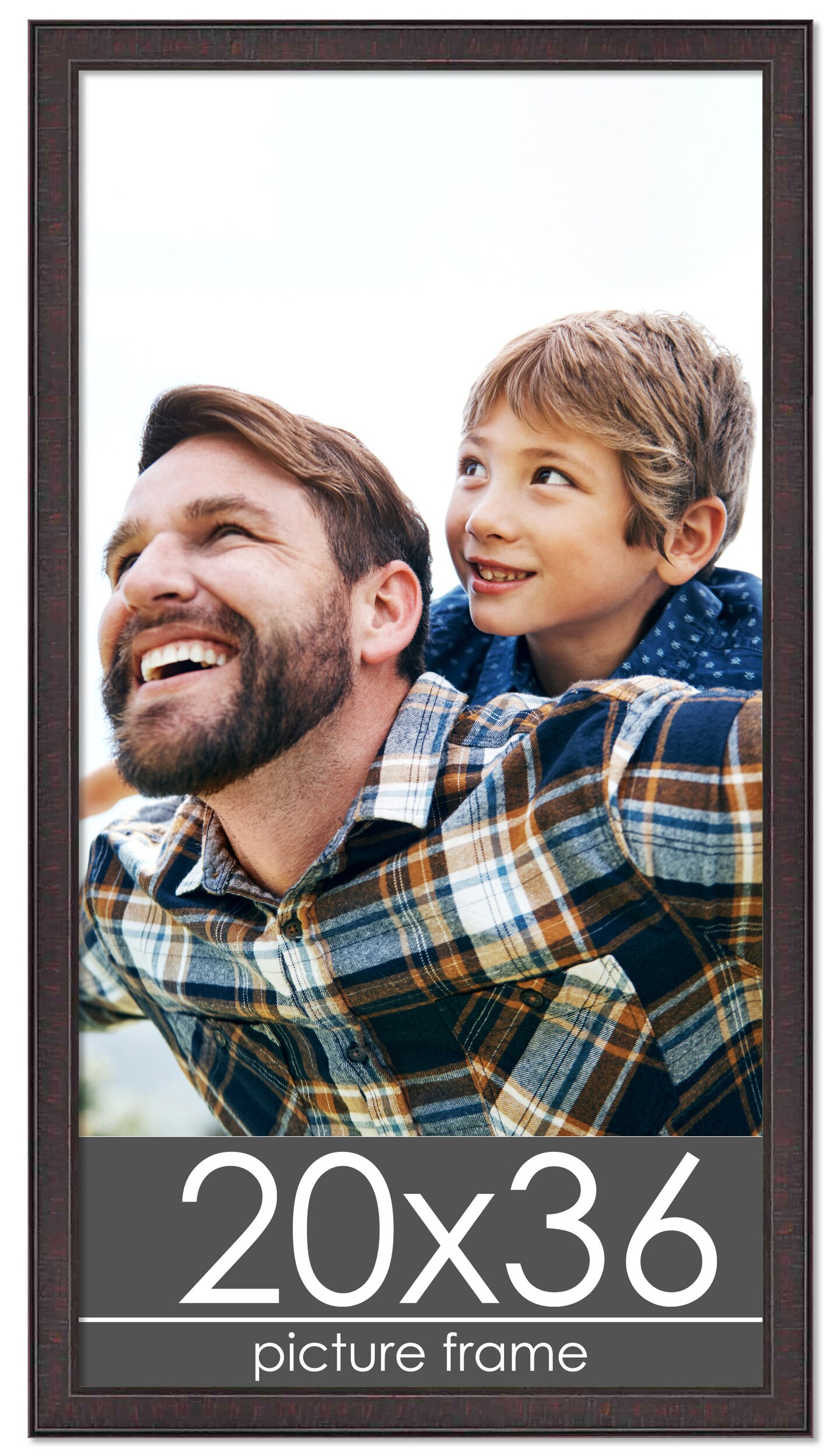 Textured Brown Picture Frame - UV Acrylic, Foam Board Backing