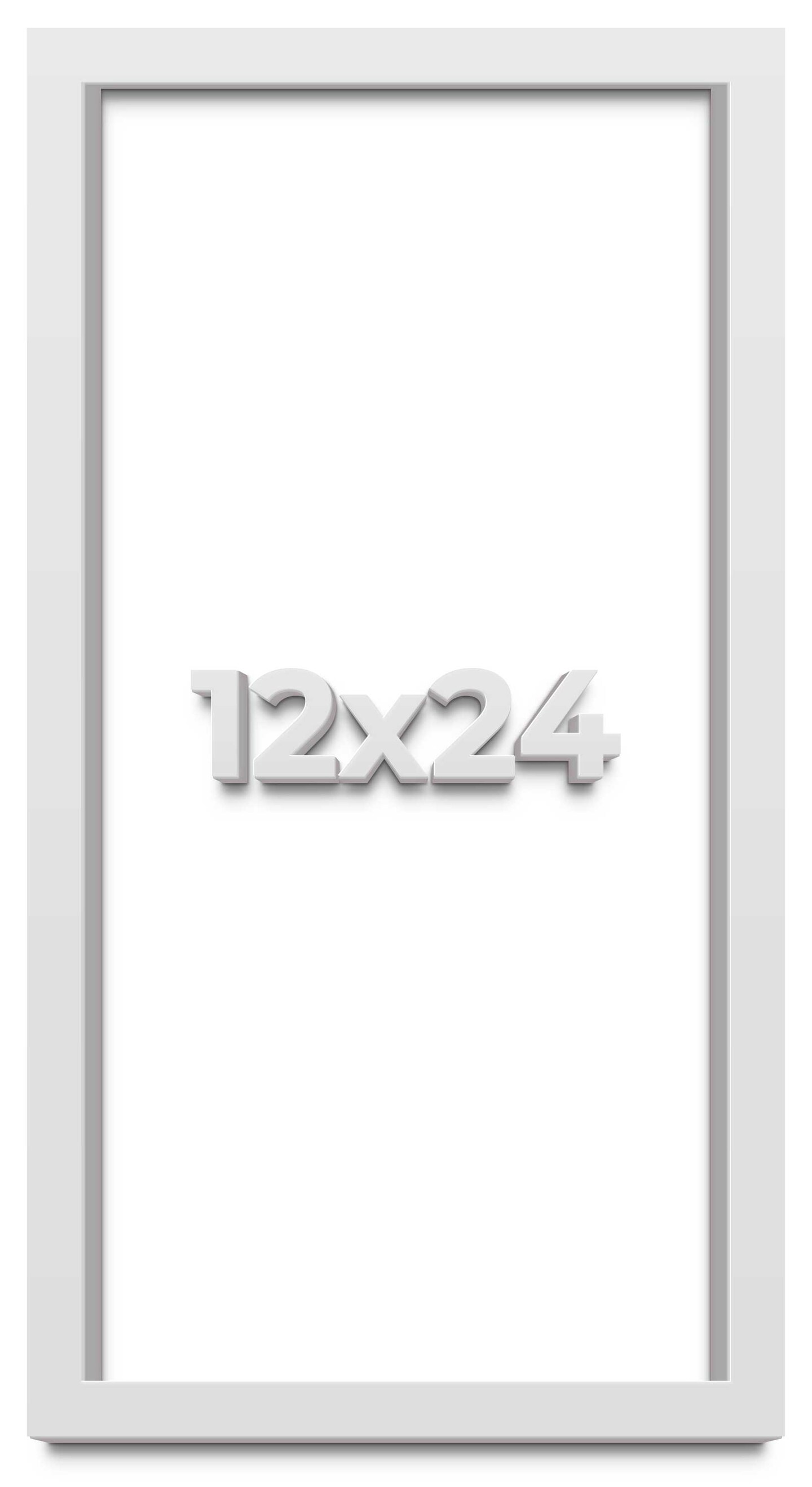 Panoramic Minimalist Shadow Box White Picture Frame - UV Acrylic, Backing, Hanging Hardware