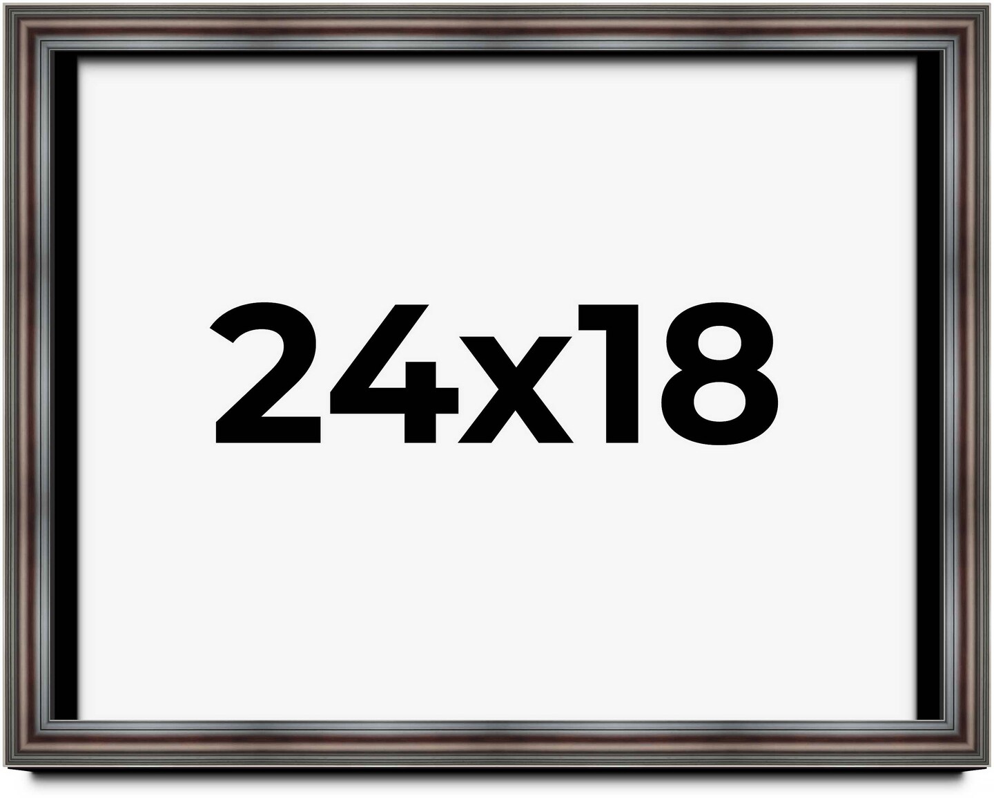 24x18 Shadow Box 1.75" Deep Brown Picture Frame - UV Acrylic, Foam Board Backing, Hanging Hardware