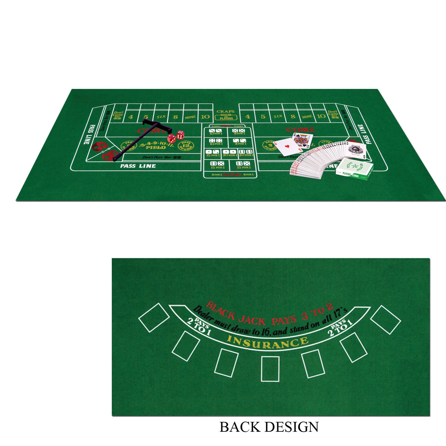 Beistle Blackjack/Craps Set - 6 Pack