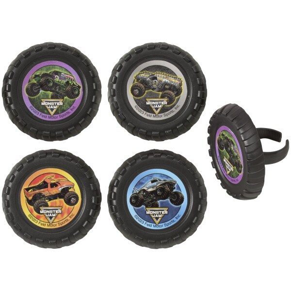Monster Jam&#xAE; Car Crushing Cupcake Rings 12ct
