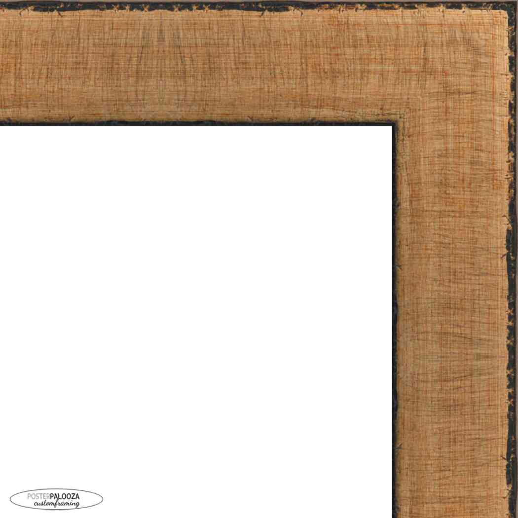 Photo Size Embellished Gold Picture Frame - UV Acrylic, Foam Board Backing, Hanging Hardware