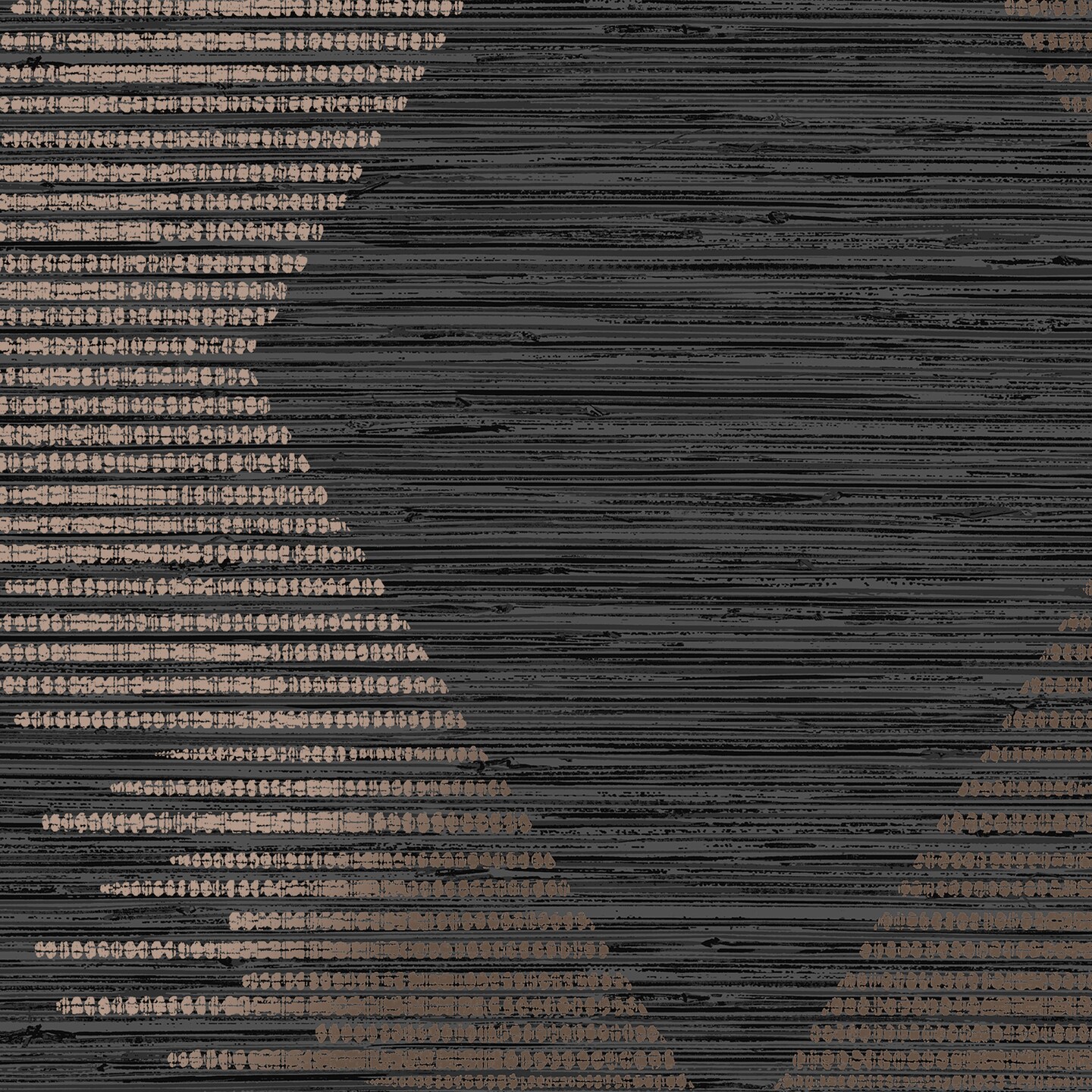 Serenity Geo Black and Rose Gold Wallpaper