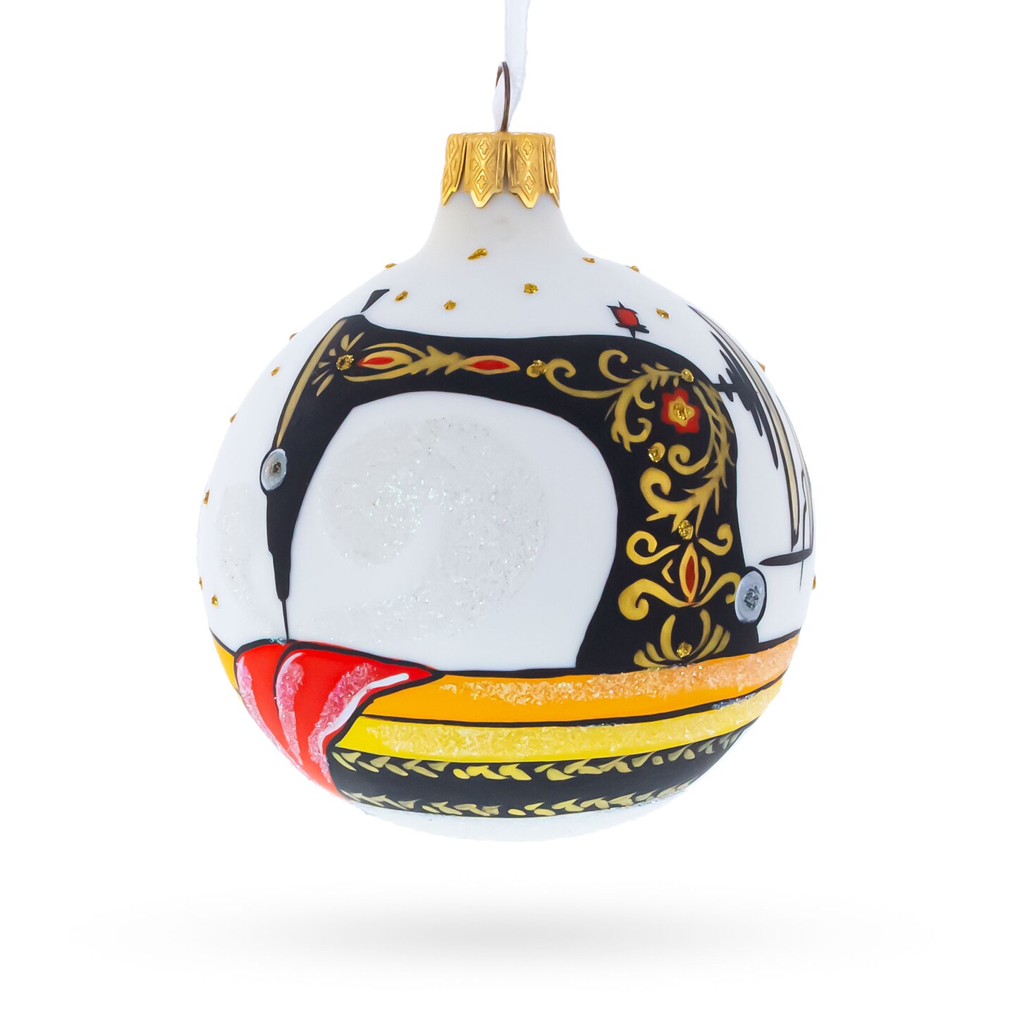 Sewing Enthusiast&#x27;s Delight Blown Glass Christmas Ornament 3.25 Inches