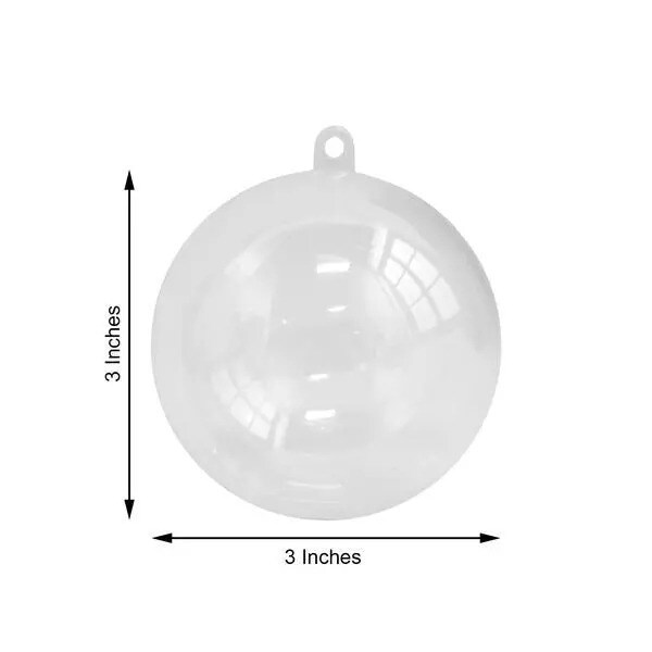 36 pcs 3" Round Mini Ornament Balls Favor Holders Wedding Party Home Supplies