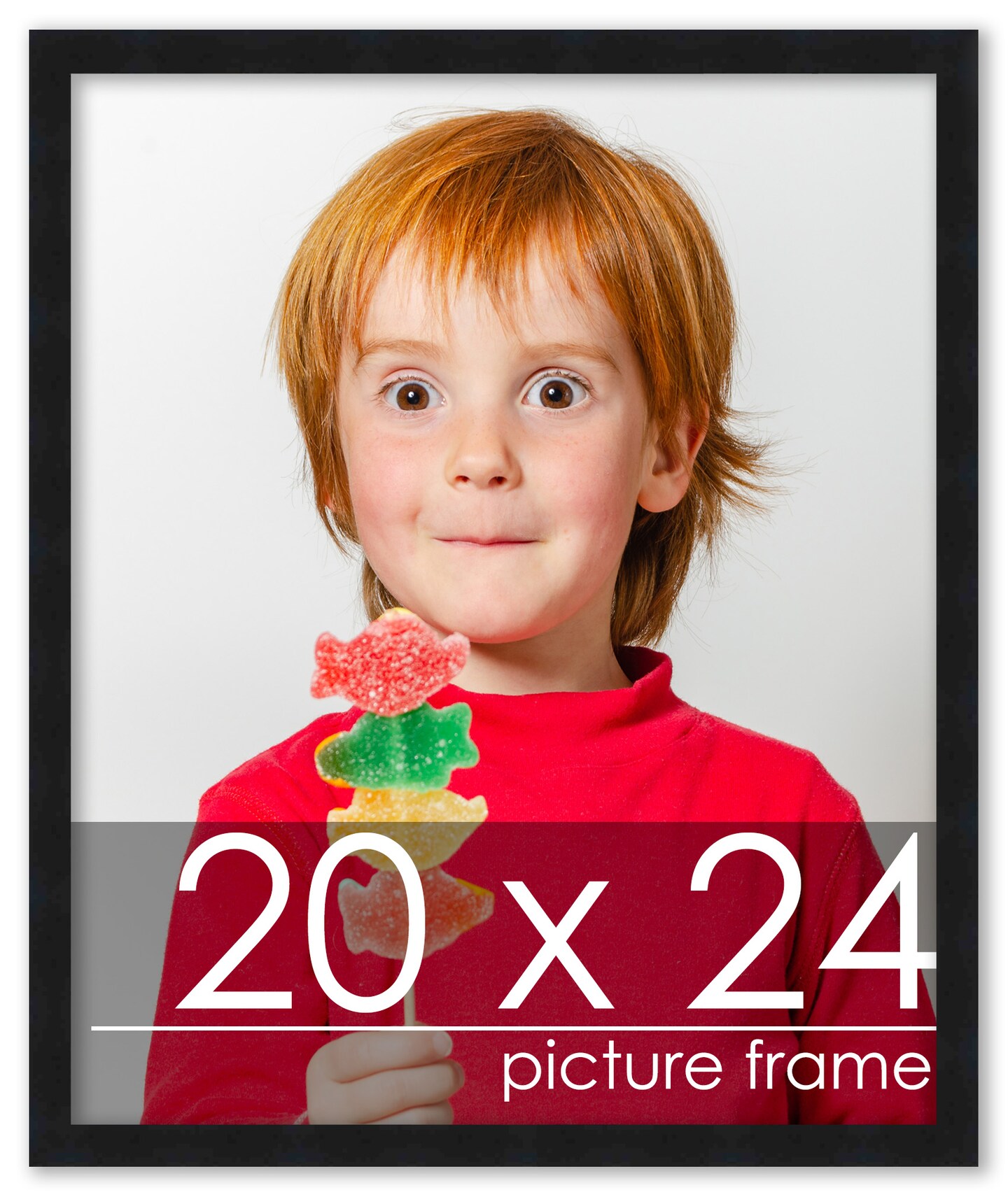 Minimalist Black Picture Frame - UV Acrylic, Foam Board Backing, Hanging Hardware