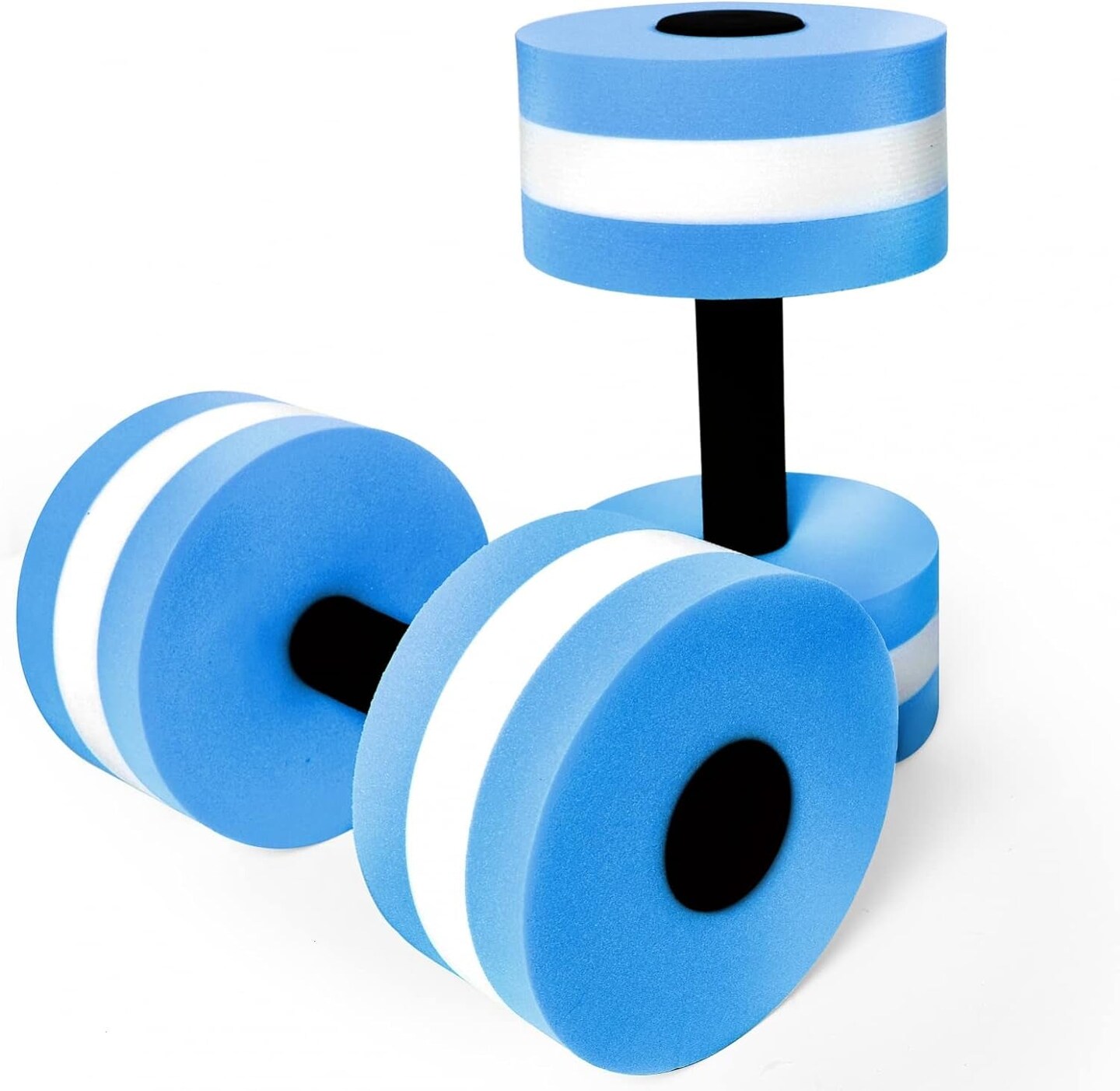 Aquatic Dumbells Set of 2 Water Dumbells Pool Resistance Water Weight Water Aerobics High-Density Eva-Foam Pool Fitness