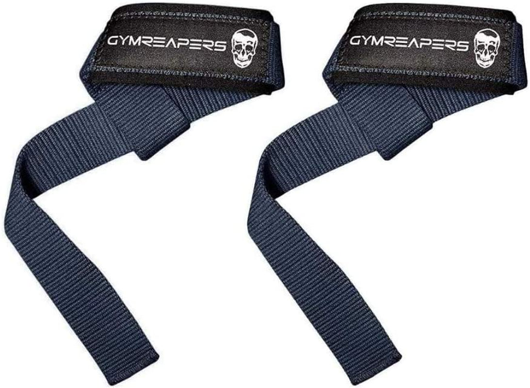 Lifting Wrist Straps for Weightlifting, Bodybuilding, Powerlifting, Strength Training, &#x26; Deadlifts - Padded Neoprene with 18 Inch Cotton